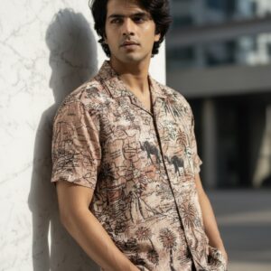 Men’s Printed Half Sleeve Casual Shirt