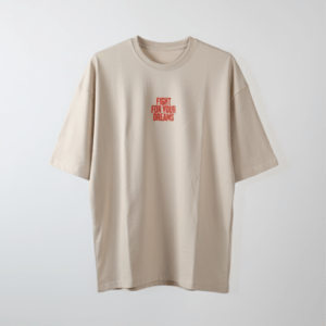 Beige Oversized Printed